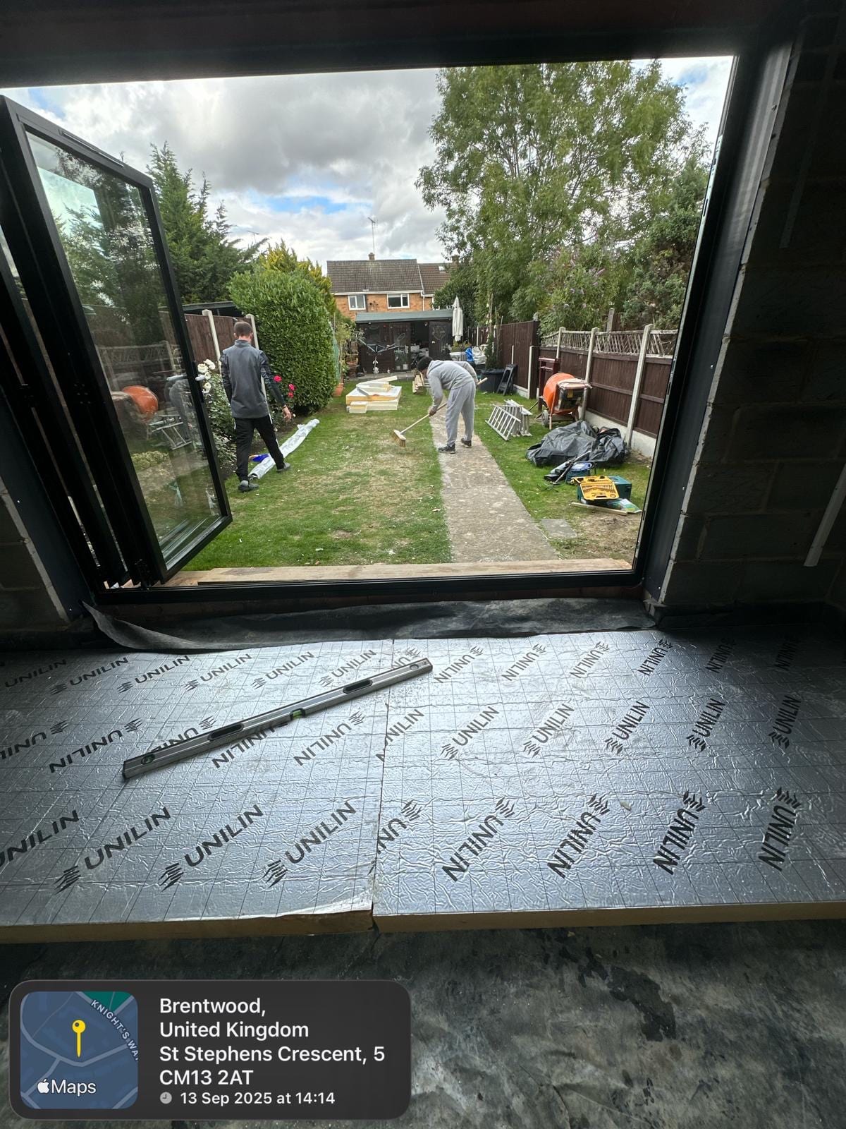 Single storey rear extension, Brentwood, site photograph 6